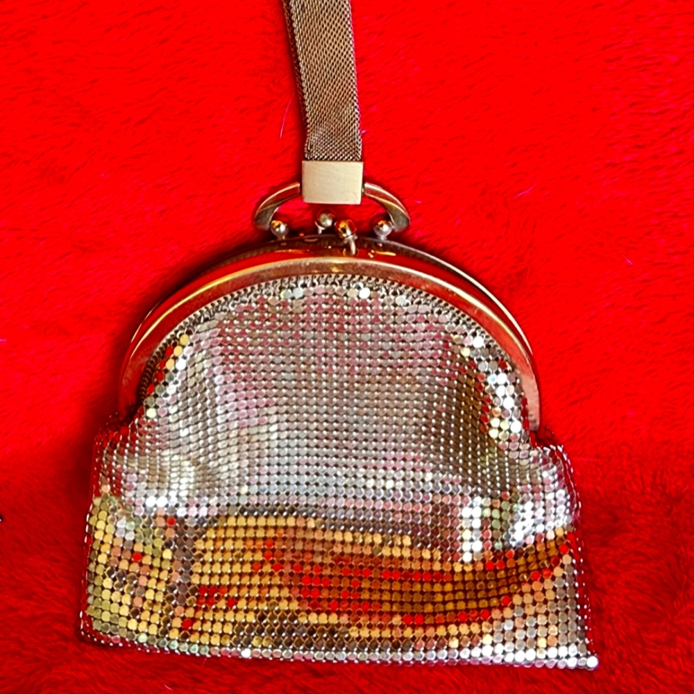 Vintage Mesh Clutch and Matching Pouch